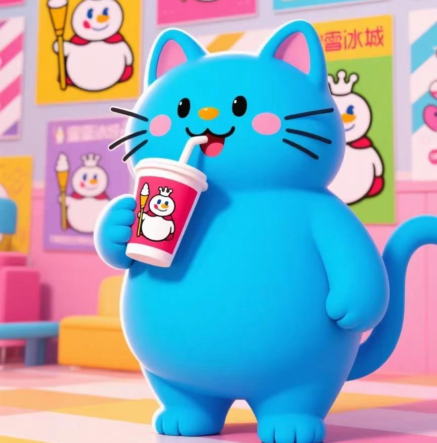 Blue Cat Meme 2